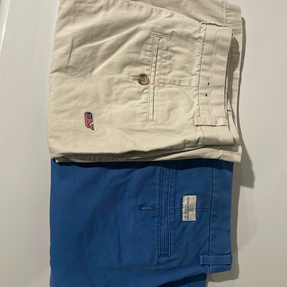 (2 pack) Vineyard Vines Kids Shorts - Khaki and Blue